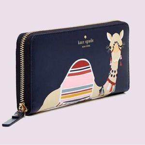 🆕 kate spade neda spice things up camel wallet embellished jeweled blue